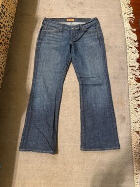 James Jeans Dark Wash Bootcut Wide Leg Jeans Women’s Denim Mid Rise Size 30